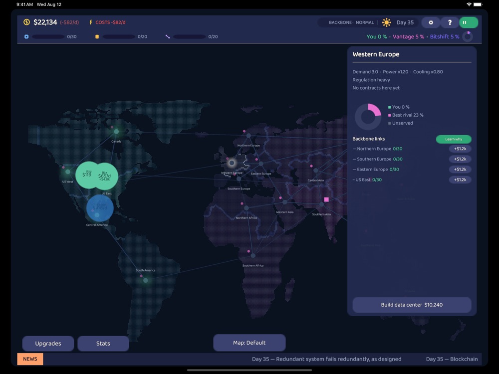 Building out a region's backbone links